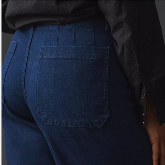 Anthropologie The Colette Crop High-Rise Wide-Leg Jeans by Maeve 28P 28 P NWT - Picture 8 of 8